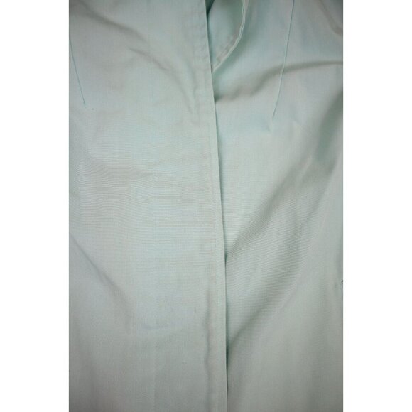 VINTAGE WOMEN'S MINT GREEN LIGHT WEIGHT TRENCH COAT JACKET - SIZE S - Picture 5 of 16